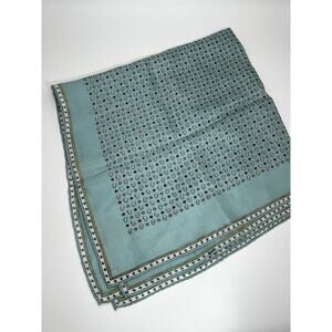 Vintage Blue Moon & Star Scarf – Celestial Square Wrap Paisley Design